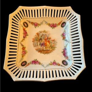 Vintage “Lovers in the Garden” China Bowl